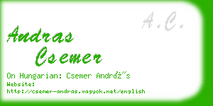 andras csemer business card